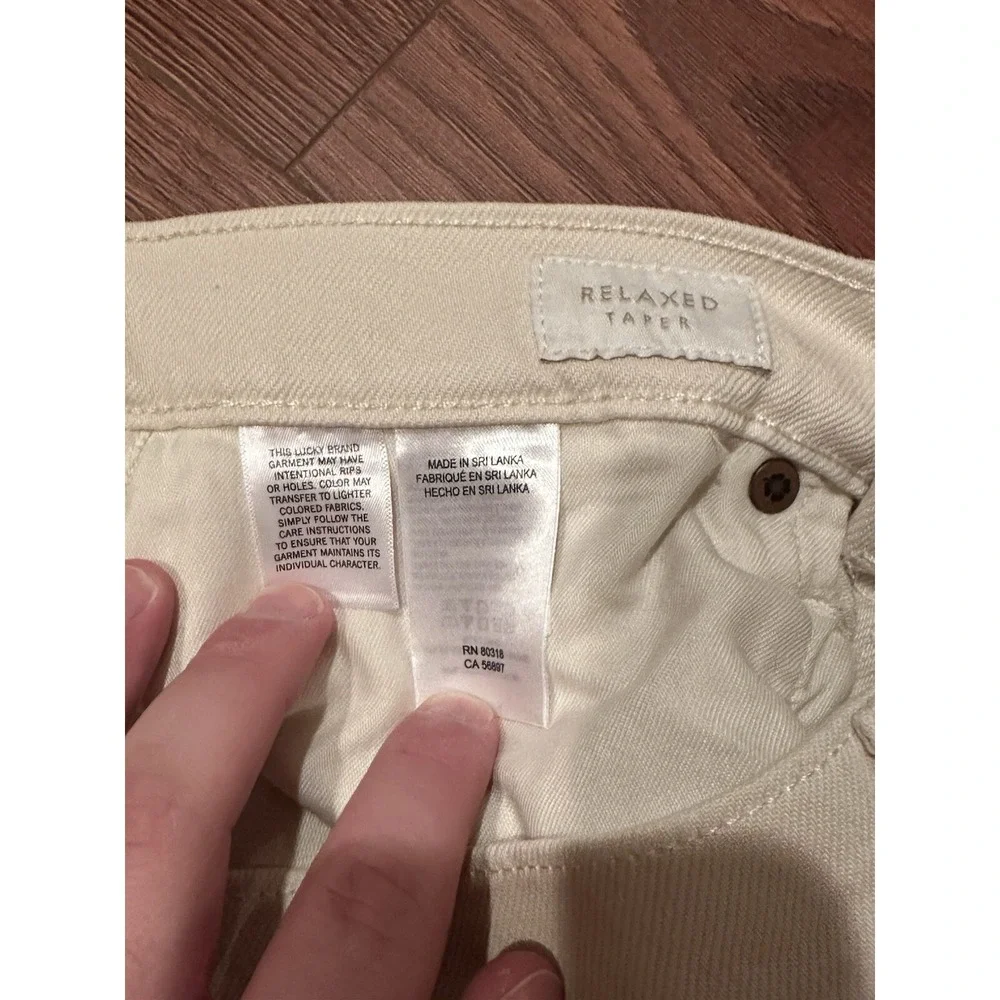 Lucky Brand Pants Women's Size 2/26 Relaxed Taper 4 Way Stretch NWT White‎ R9